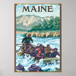MaineRiver som Rafting plats Poster