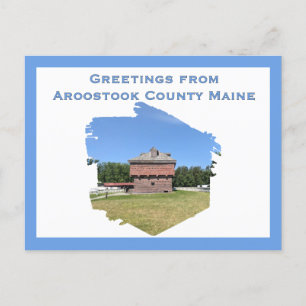 Maine's Aroostook Krig Blockhouse i Fort Kent Vykort