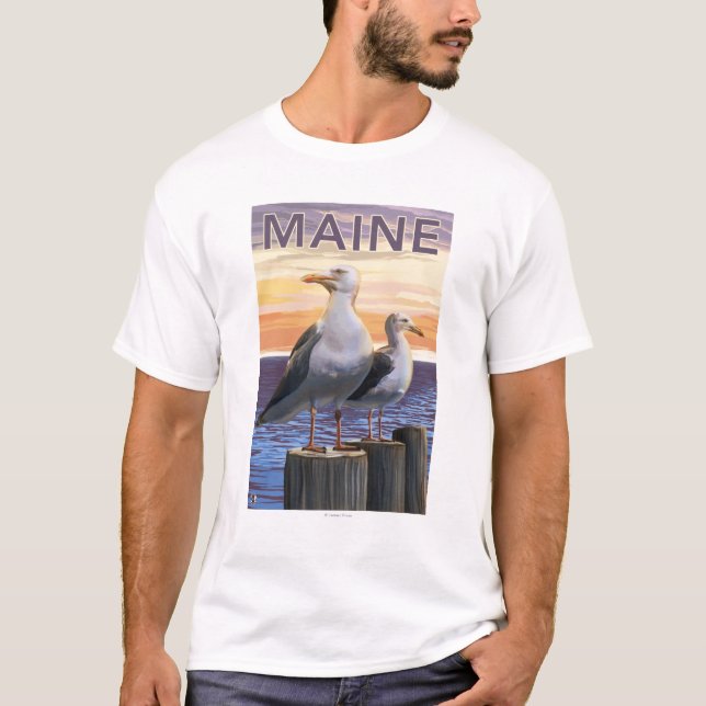 MaineSea fiskmåsplats T-shirt (Framsida)