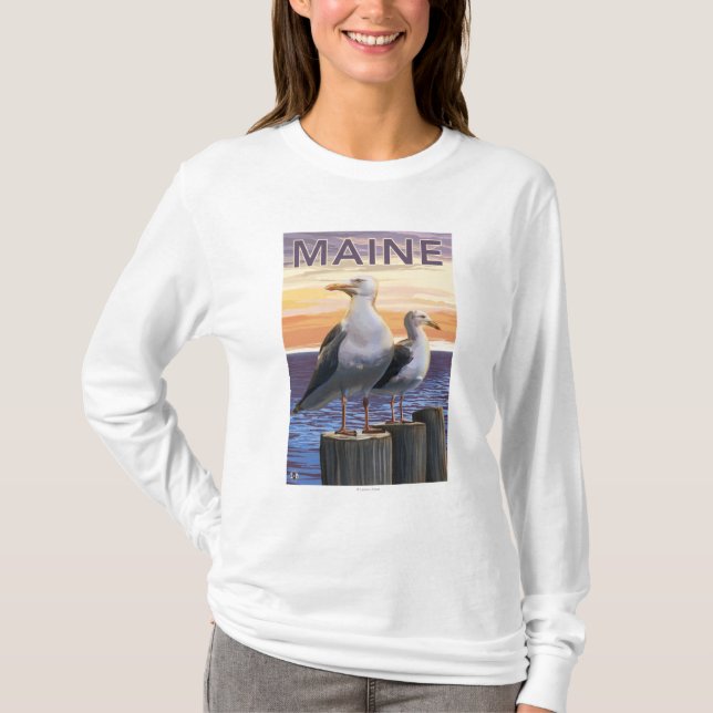 MaineSea fiskmåsplats Tee Shirt (Framsida)