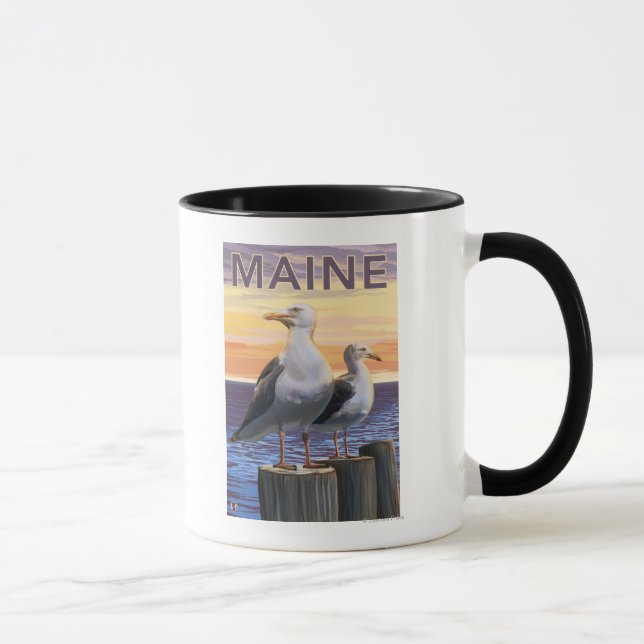 MaineSea Gulls Scene Mugg (Höger)