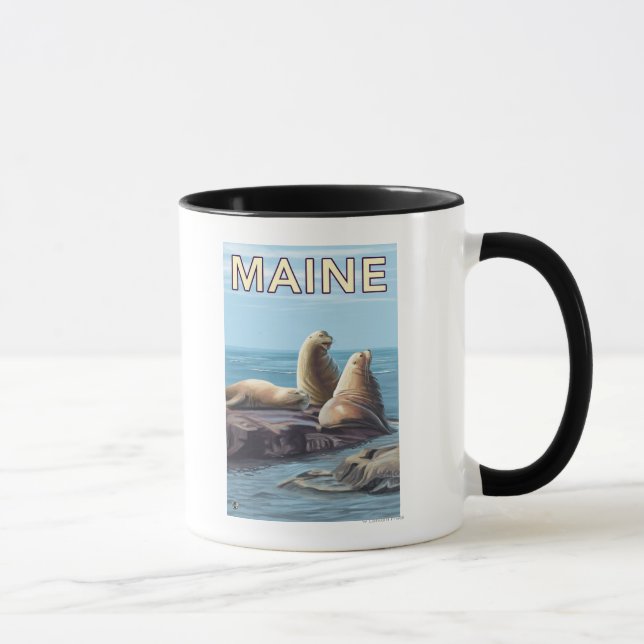 MaineSea Lejon Scene Mugg (Höger)