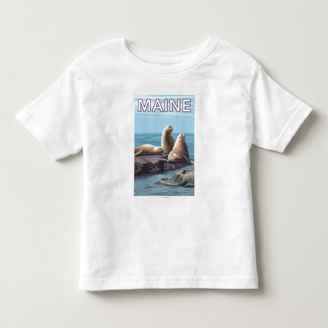 MaineSea lejonplats T Shirt (Framsida)