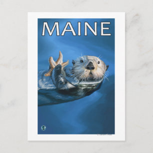 MaineSea Otter Scene Vykort