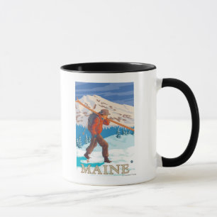 MaineSkier att bära skidar Mugg