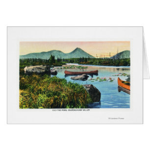 MaineSourdnahunk Valley Lily Pad Pond Scene Hälsningskort
