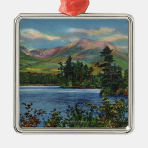 MaineView av monteringen Katahdin och det Daicey Julgransprydnad Metall