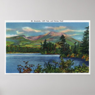 MaineView av monteringen Katahdin och det Daicey Poster