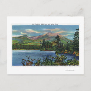 MaineView för berget Katahdin och Daicey Pond Vykort