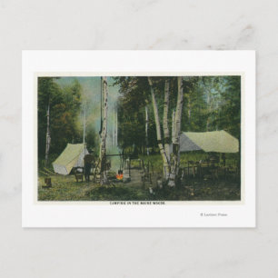 MaineView om en Campground i Maine Skogen Vykort