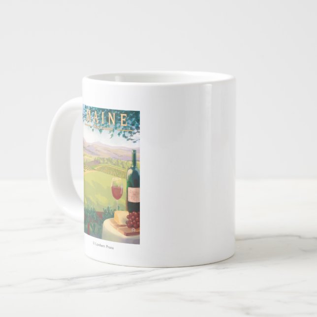 MaineWine Land Scene Jumbo Mugg (Framsida vänster)