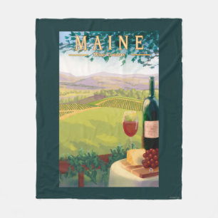 MaineWine landplats Fleecefilt