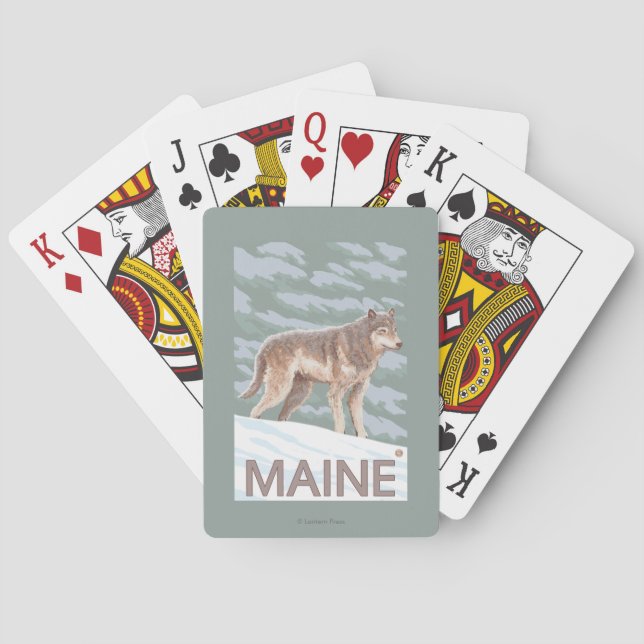 MaineWolf plats Spel Kort (Baksidan)