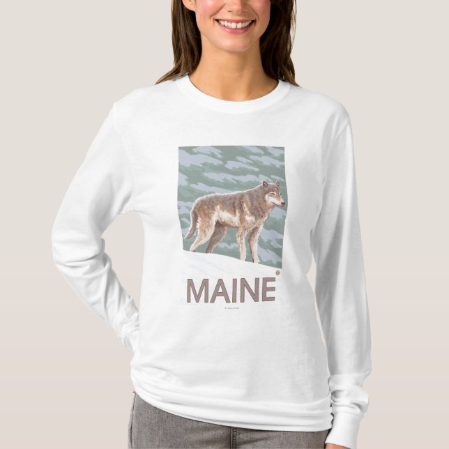 MaineWolf plats T Shirt (Framsida)