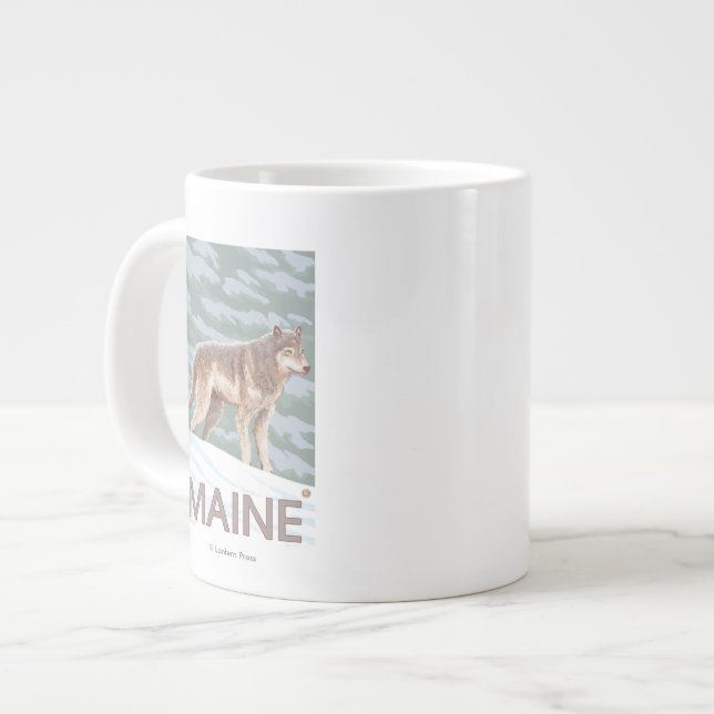 MaineWolf Scene Jumbo Mugg (Framsida vänster)