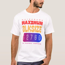 Mainframe Job Control Language (JCL) Maximal block T Shirt