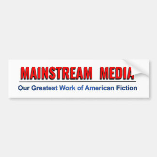 Mainstream Media Fiction Bumper-etikett Bildekal