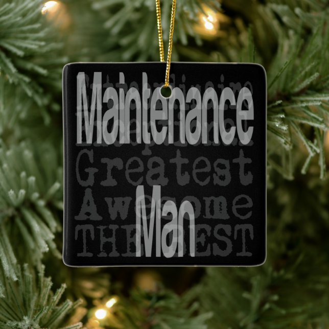 Maintenance Man Extraordinaire Julgransprydnad Keramik (Träd)