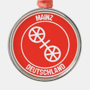 Mainz Round Emblem Julgransprydnad Metall