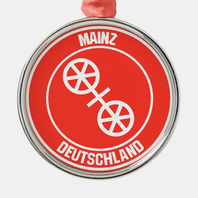 Mainz Round Emblem Julgransprydnad Metall (Framsidan)