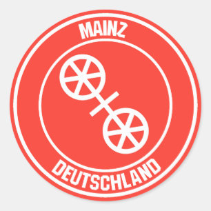 Mainz Round Emblem Runt Klistermärke