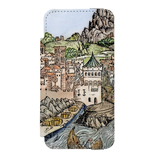 Mainz Tyskland, 1493 Incipio iPhone Wallet Skal (Folio Framsidan)