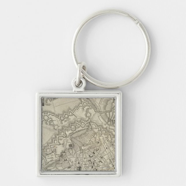 Mainz, Tysklandare Fyrkantig Silverfärgad Nyckelring (Framsidan)