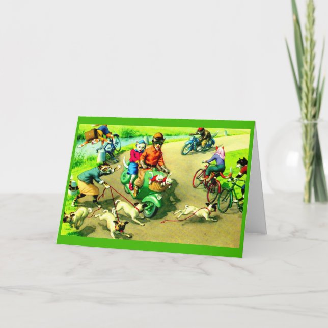 Mainzer-katter på motorcyklar och cyklar kort (Framsida)