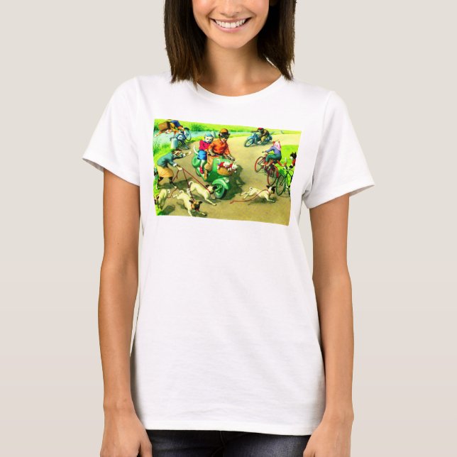 Mainzer-katter på motorcyklar och cyklar t shirt (Framsida)