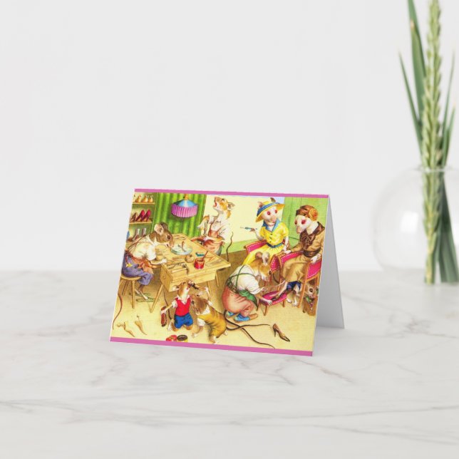 Mainzer-kvarterare för möss och skobutiker anteckningskort (Framsida)