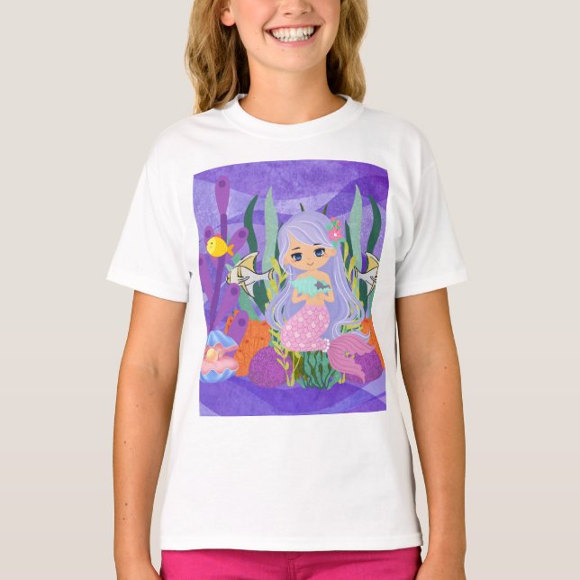 MAIRMAID I DEN OCEANSKA Vattenflaskan T Shirt (Framsida)