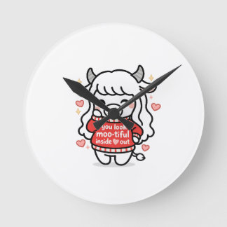 Maisie Moo Clock  Rund Klocka
