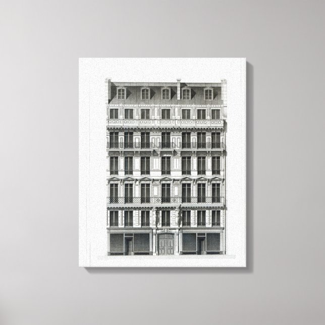 Maison A Loyer, No 3 Rue de la Paix, Paris Canvastryck (Framsida)