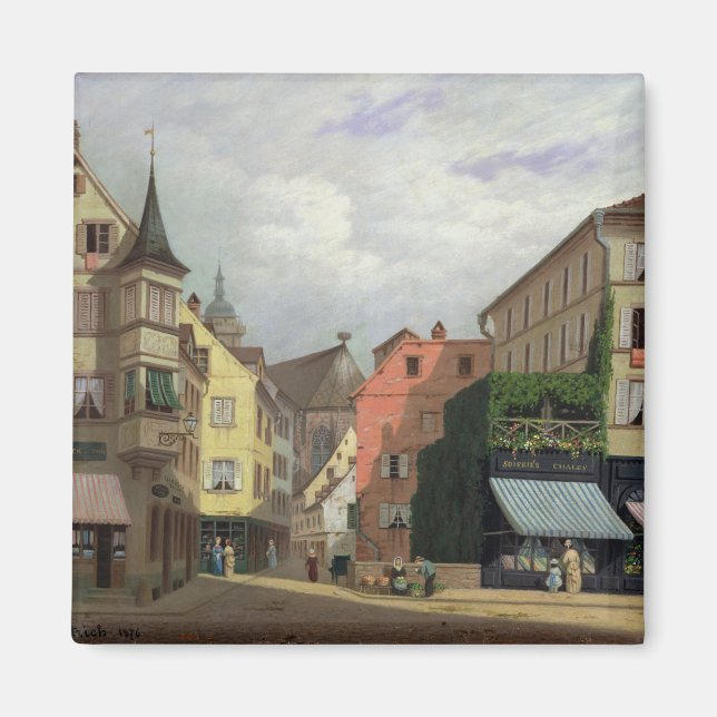 Maison Mathieu, Grand-Rue, Colmar, 1876 Magnet (Framsidan)