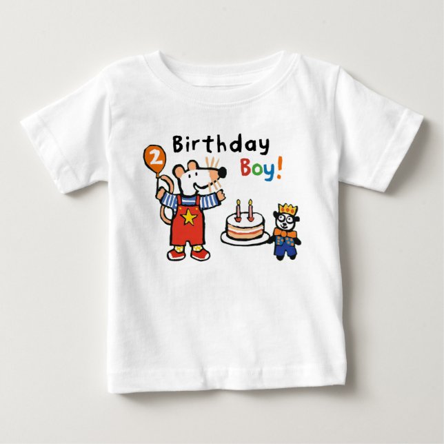 Maisy Birthday Boy, 2 år gammal T Shirt (Framsida)