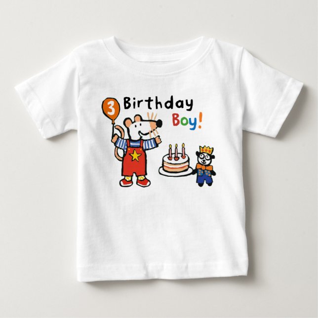 Maisy Birthday Boy, 3 år gammal T Shirt (Framsida)