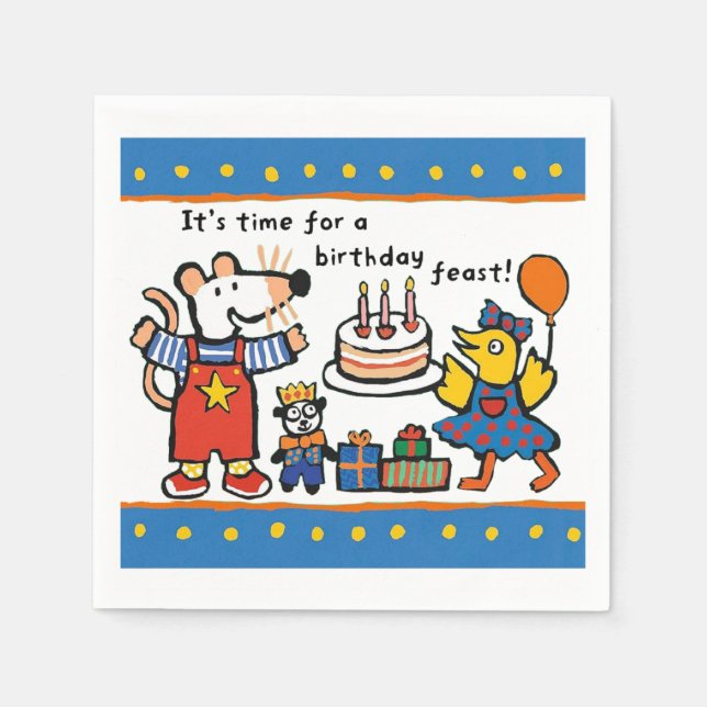 Maisy Birthday Feast Pappersservett (Framsidan)