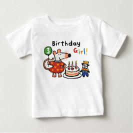 Maisy Birthday Girl, 3 år gammal T Shirt