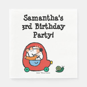 Maisy driver en Cute Red Car Pappersservett