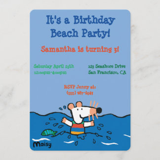 Maisy Goes Swimming Birthday Inbjudningar