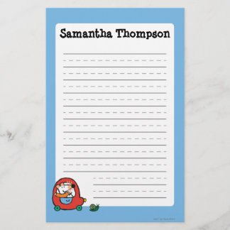 Maisy kör en gullig röd bil brevpapper