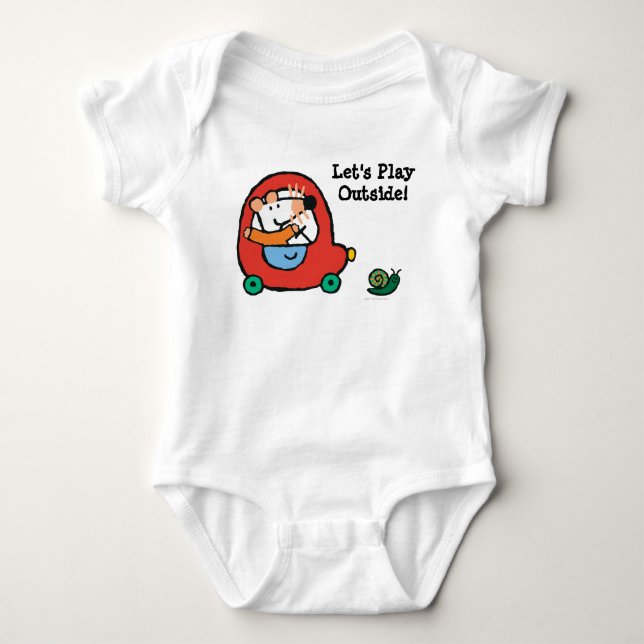Maisy kör en gullig röd bil tee shirt (Framsida)