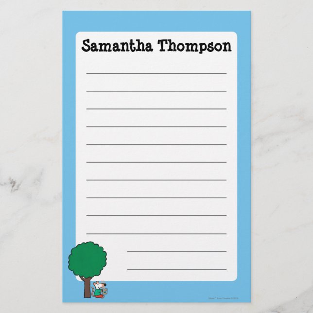 Maisy läser henne bibliotekboken utanför brevpapper (Framsida)