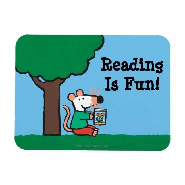 Maisy läser hennes Bibliotek Bok utanför Magnet (Horisontell)