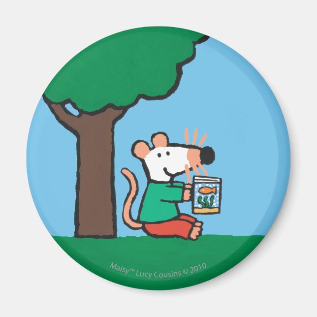 Maisy läser hennes Bibliotek Bok utanför Magnet (Framsidan)
