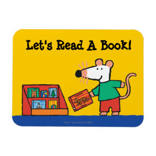 Maisy med bibliotekbokar magnet