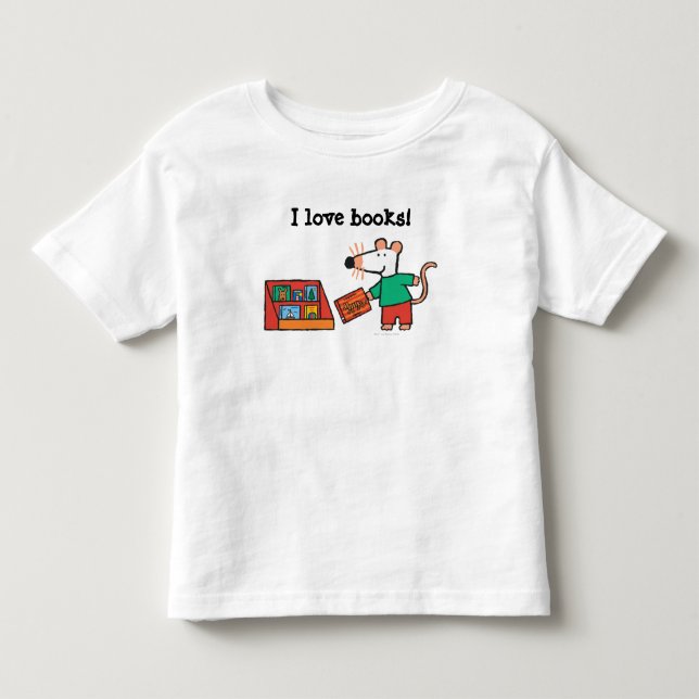 Maisy med bibliotekbokar tee shirt (Framsida)