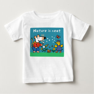 Maisy Nature är Neat, vit text T Shirt
