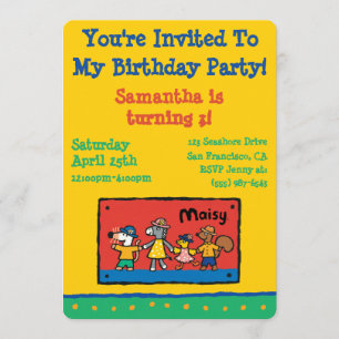 Maisy och Best Friends Hold Händer Inbjudningar