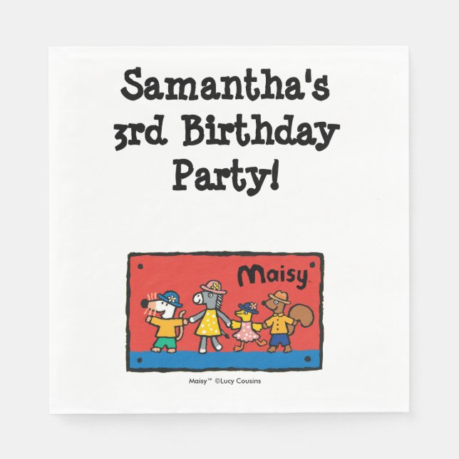 Maisy och Best Friends Hold Händer Pappersservett (Framsidan)